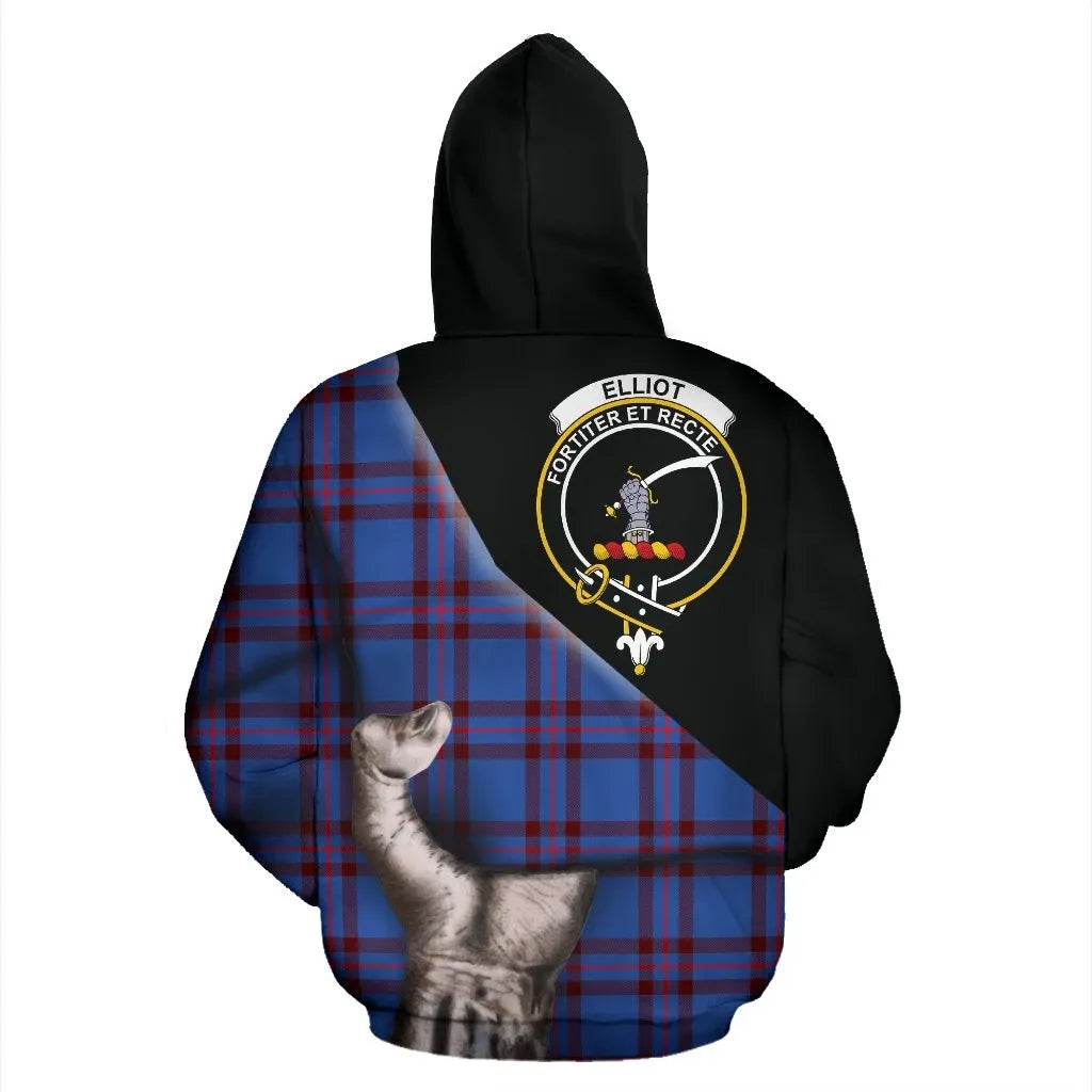 Printivon Elliot Modern Tartan Clan Crest Hoodie Patronage