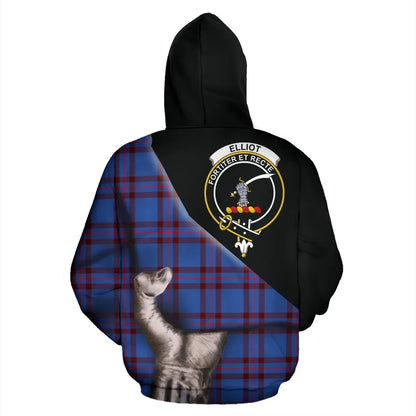 Printivon Elliot Modern Tartan Clan Crest Hoodie Patronage
