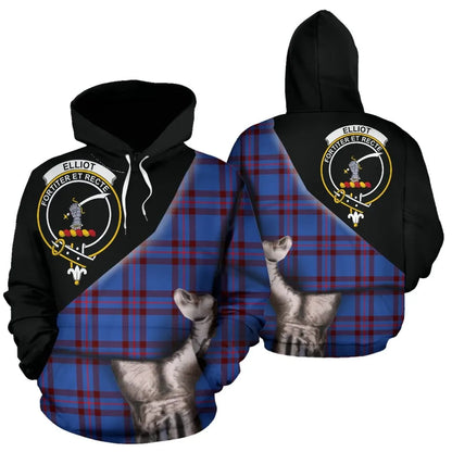 Printivon Elliot Modern Tartan Clan Crest Hoodie Patronage