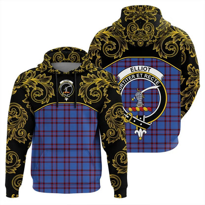 Printivon Elliot Modern Tartan Clan Crest Hoodie Empire I
