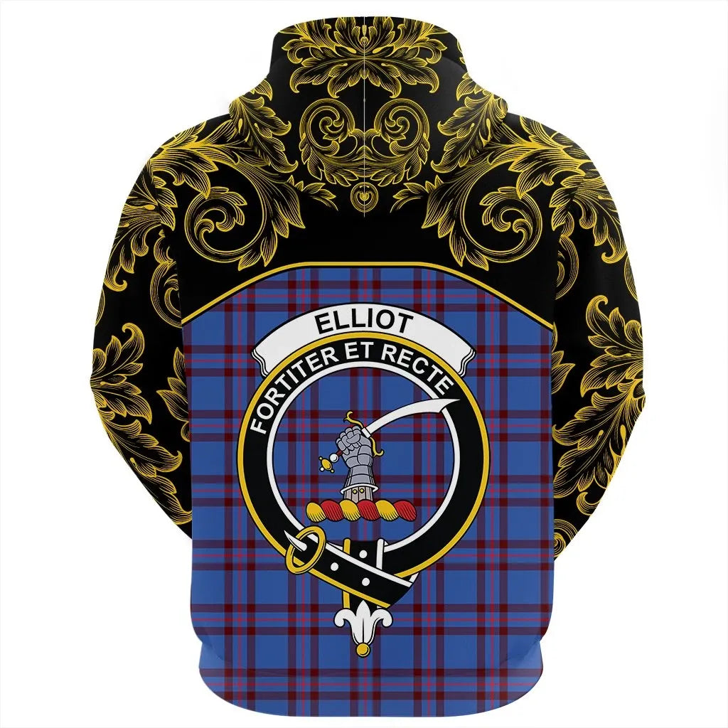 Printivon Elliot Modern Tartan Clan Crest Zip Hoodie Empire I