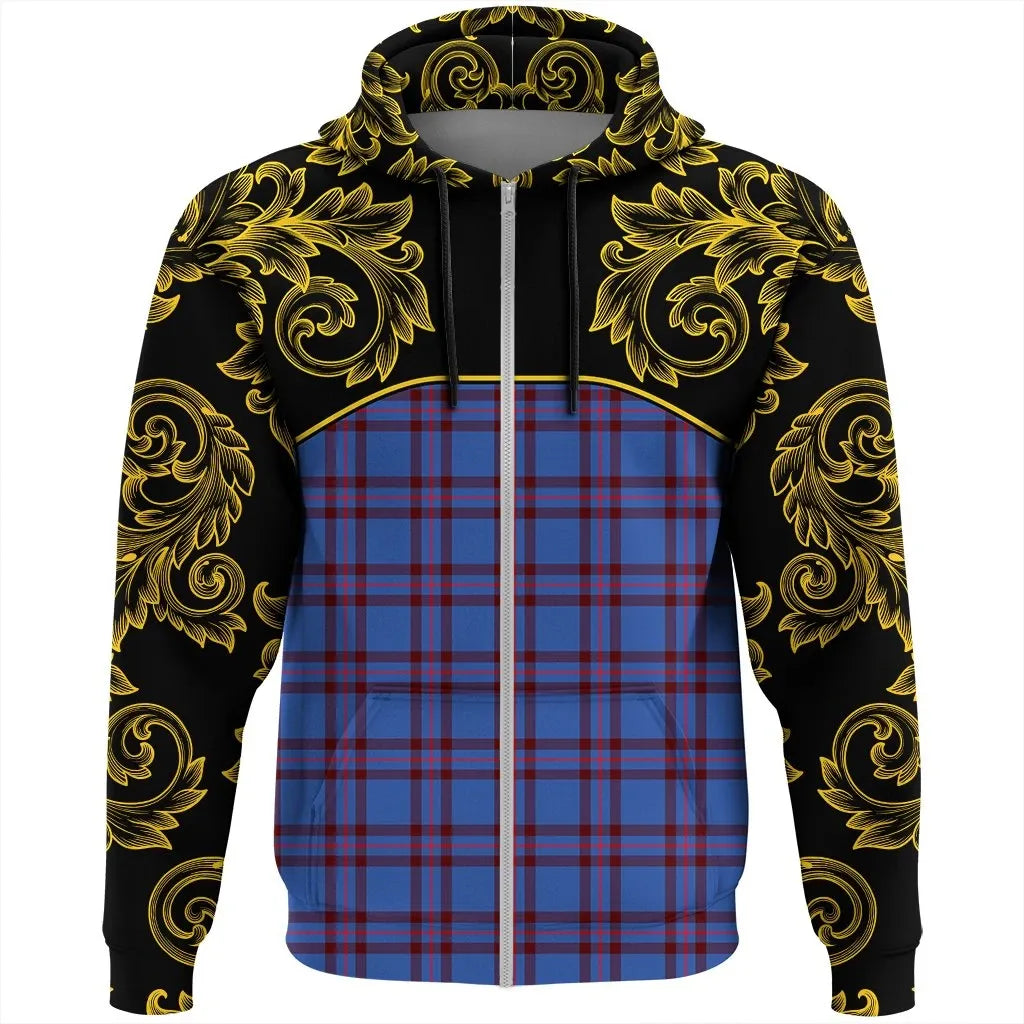 Printivon Elliot Modern Tartan Clan Crest Zip Hoodie Empire I