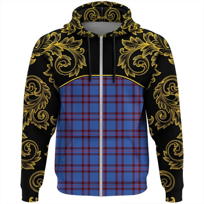 Printivon Elliot Modern Tartan Clan Crest Zip Hoodie Empire I