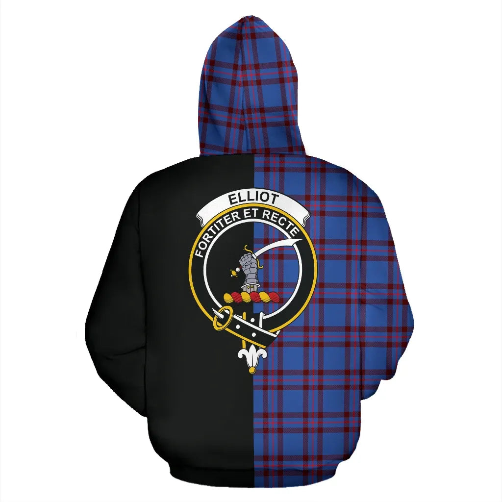 Printivon Elliot Modern Tartan Hoodie Half Of Me
