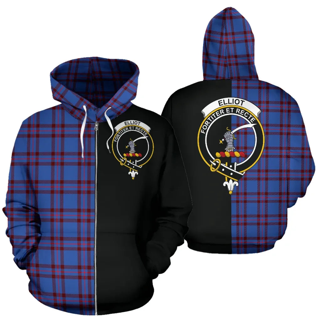 Printivon Elliot Modern Tartan Hoodie Half Of Me