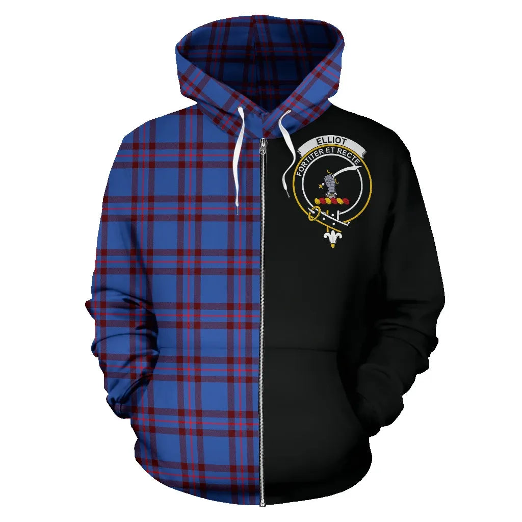 Printivon Elliot Modern Tartan Hoodie Half Of Me
