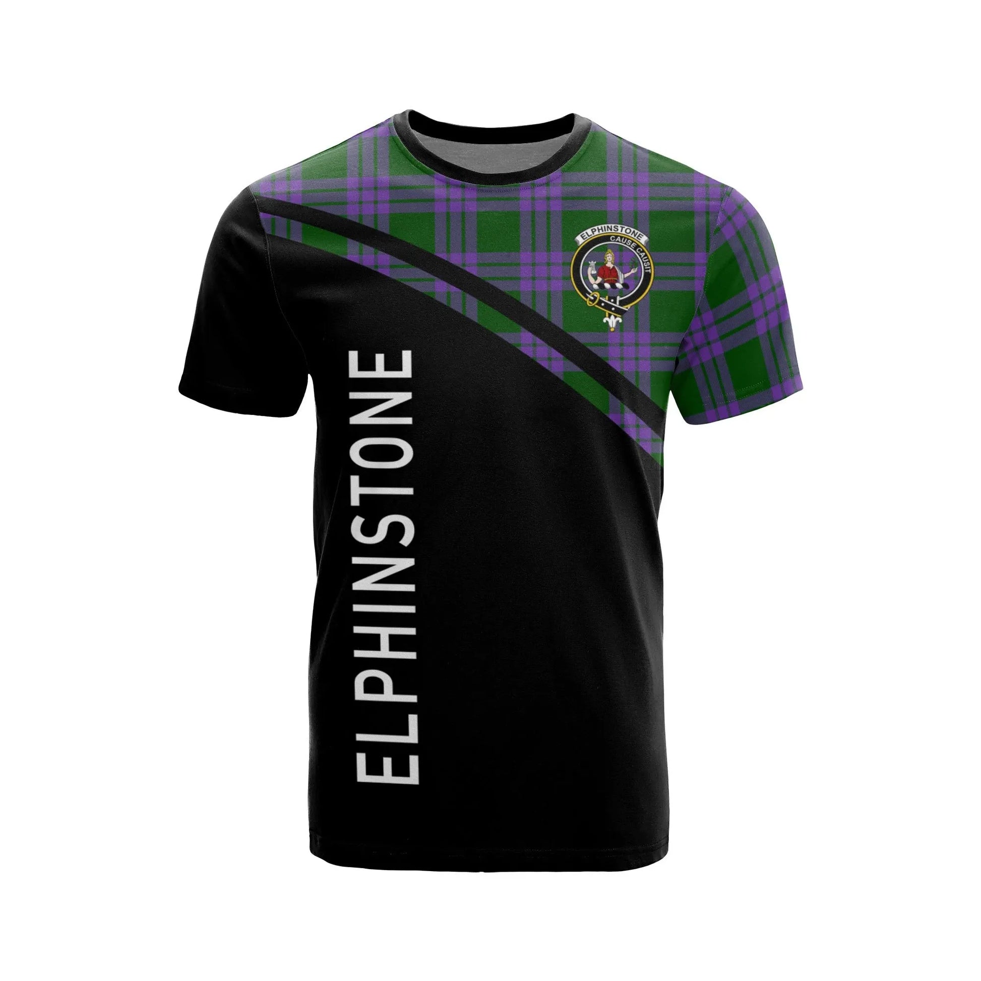 Printivon Elphinstone Clan Tartan All Over Print Shirt Curve Style