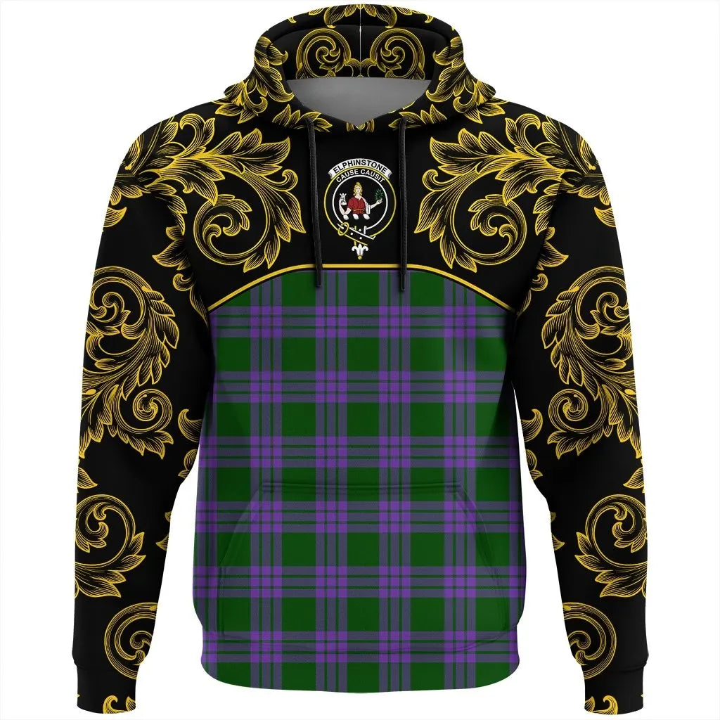 Printivon Elphinstone Tartan Clan Crest Hoodie Empire I