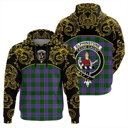 Printivon Elphinstone Tartan Clan Crest Hoodie Empire I