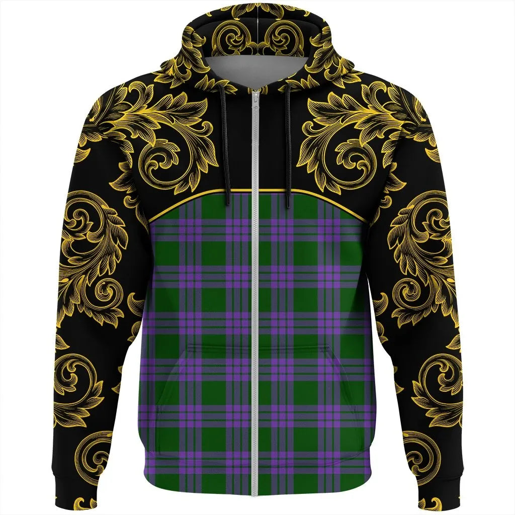 Printivon Elphinstone Tartan Clan Crest Zip Hoodie Empire I