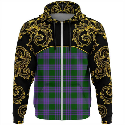 Printivon Elphinstone Tartan Clan Crest Zip Hoodie Empire I