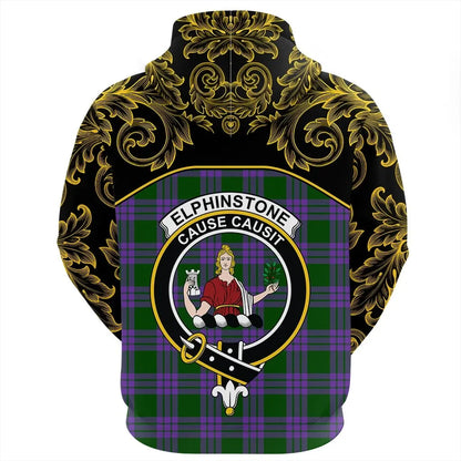 Printivon Elphinstone Tartan Clan Crest Zip Hoodie Empire I
