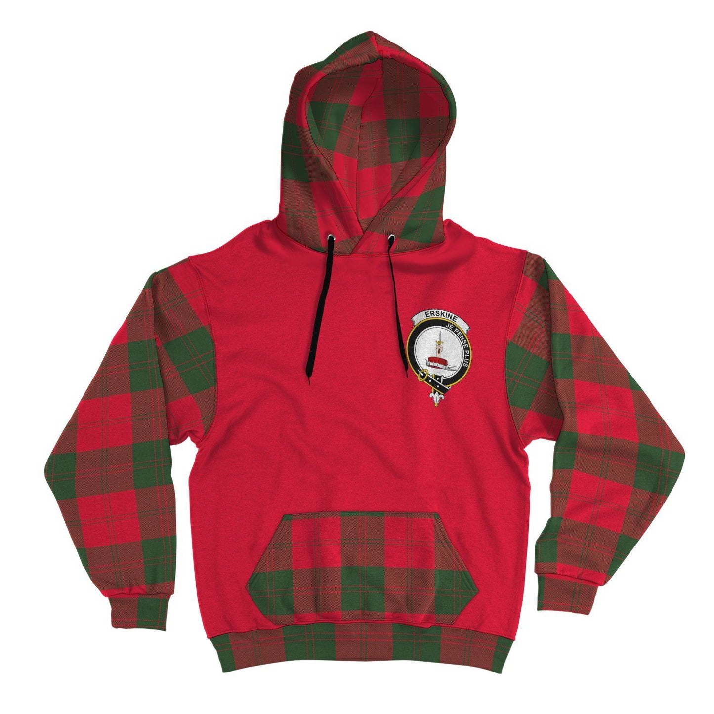 Printivon Erskine Clans Tartan All Over Hoodie Sleeve Color