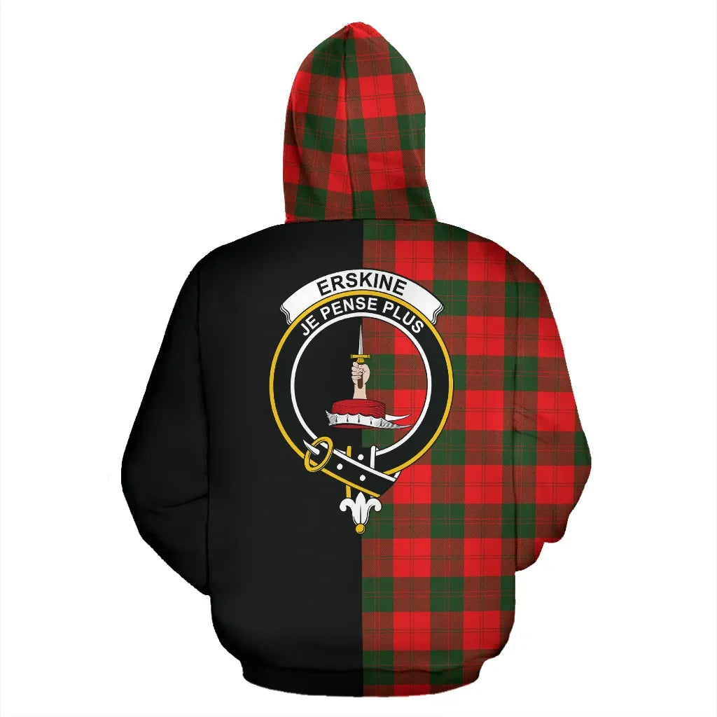 Printivon Erskine Modern Tartan Hoodie Half Of Me