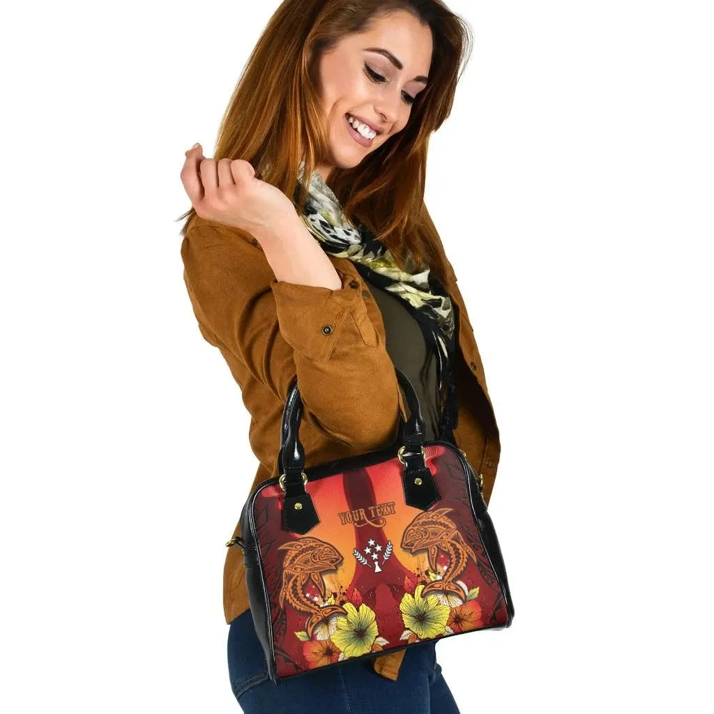 Kosrae Custom Personalised Shoulder Handbag Tribal Tuna Fish