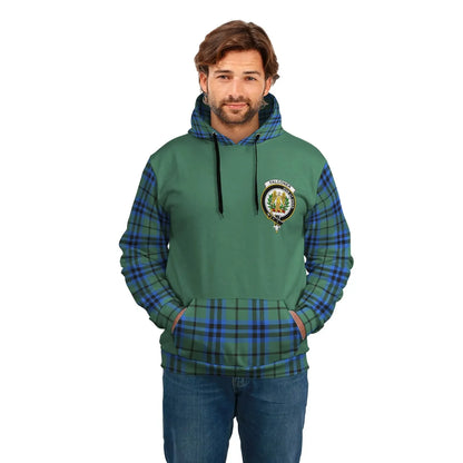 Printivon Falconer Clans Tartan All Over Hoodie Sleeve Color