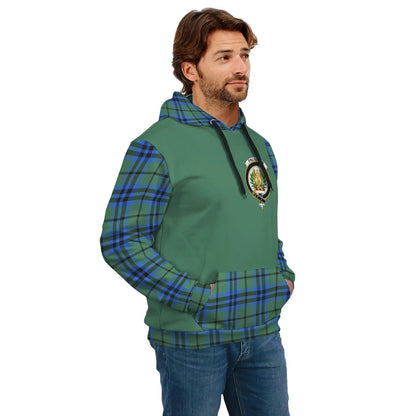 Printivon Falconer Clans Tartan All Over Hoodie Sleeve Color