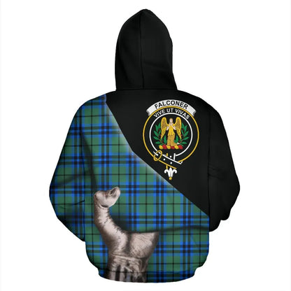 Printivon Falconer Tartan Clan Crest Hoodie Patronage