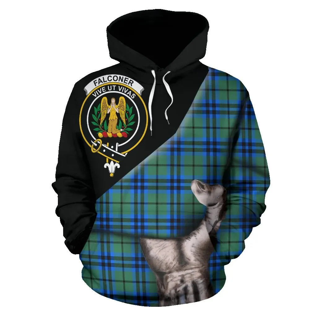 Printivon Falconer Tartan Clan Crest Hoodie Patronage