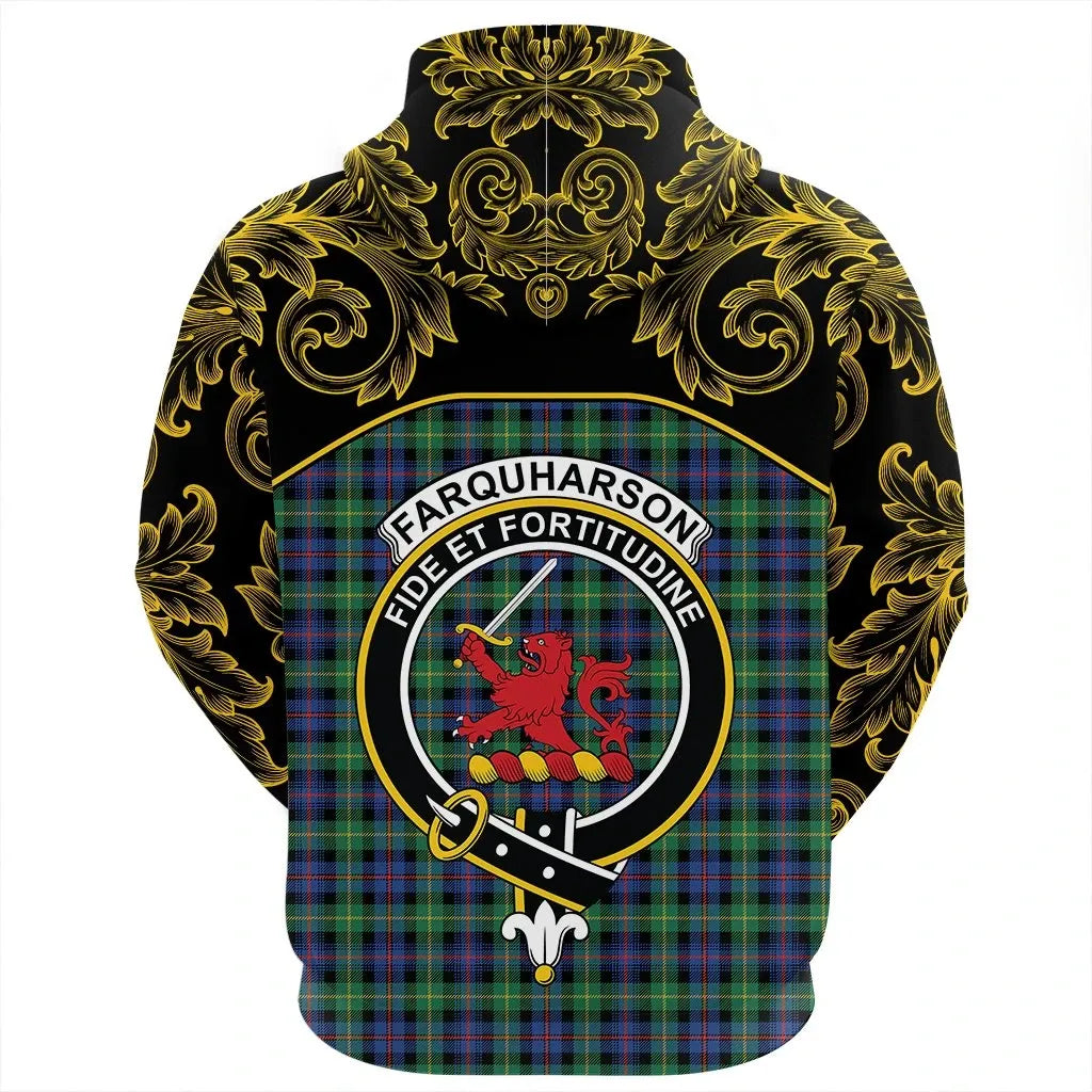 Printivon Farquharson Ancient Tartan Clan Crest Hoodie Empire I