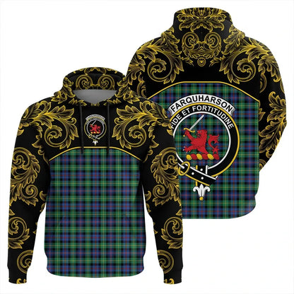 Printivon Farquharson Ancient Tartan Clan Crest Hoodie Empire I
