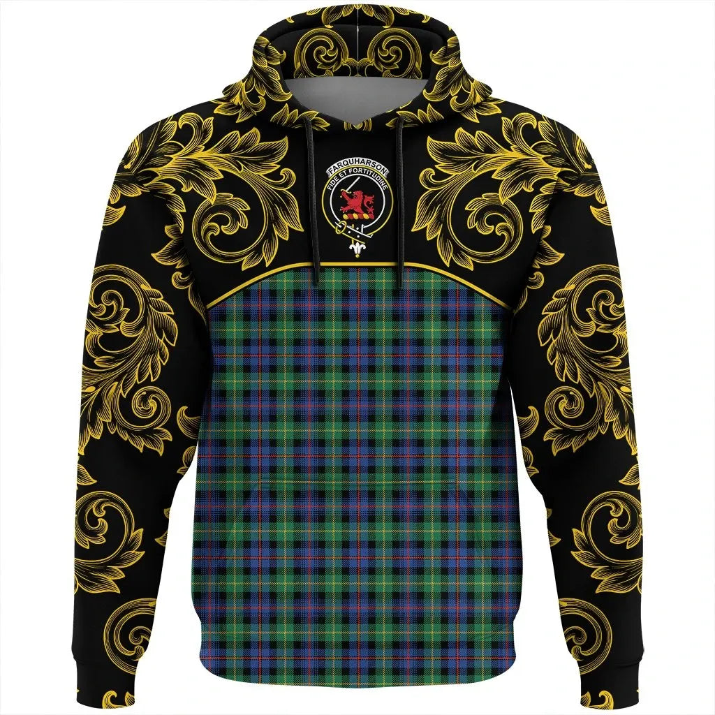 Printivon Farquharson Ancient Tartan Clan Crest Hoodie Empire I