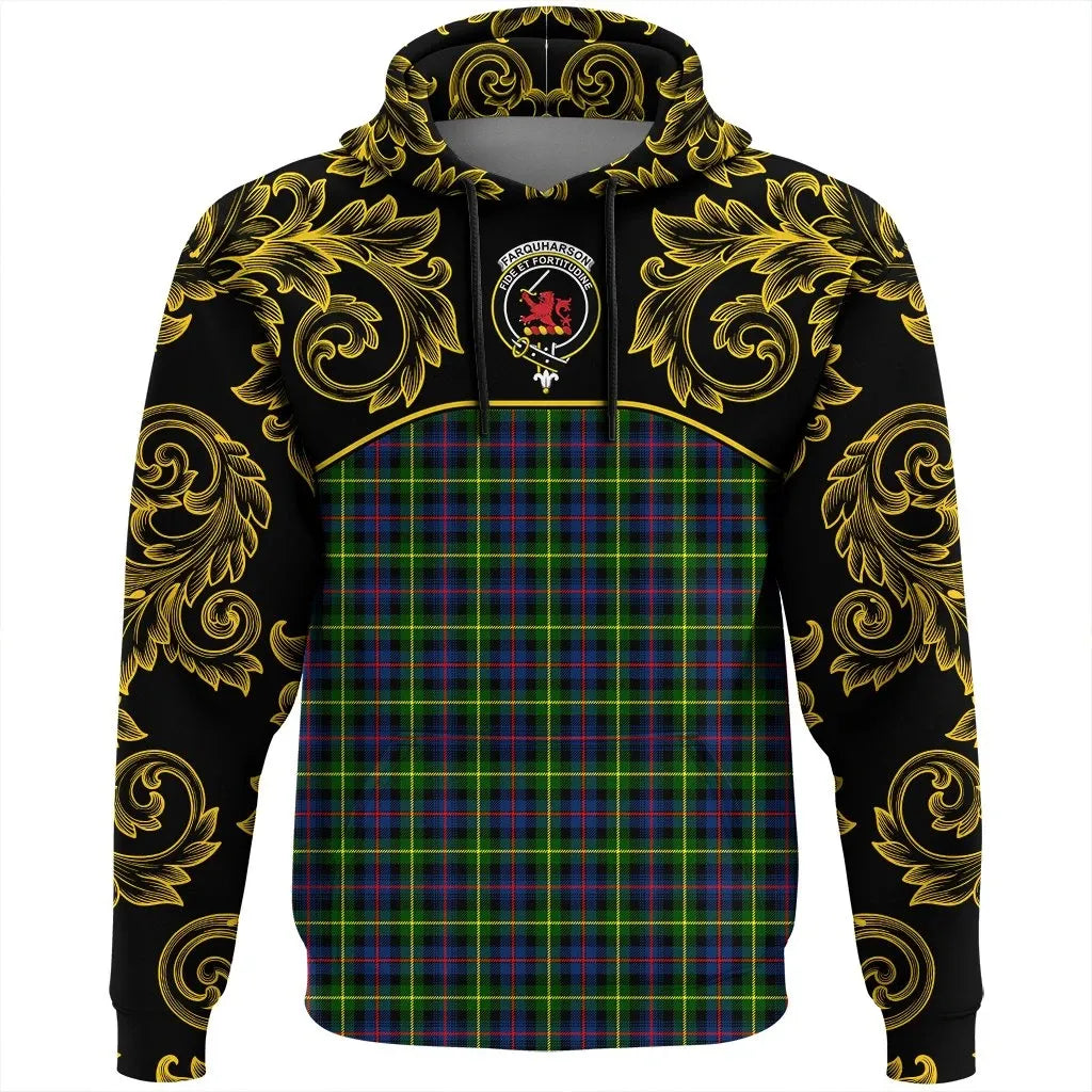 Printivon Farquharson Modern Tartan Clan Crest Hoodie Empire I
