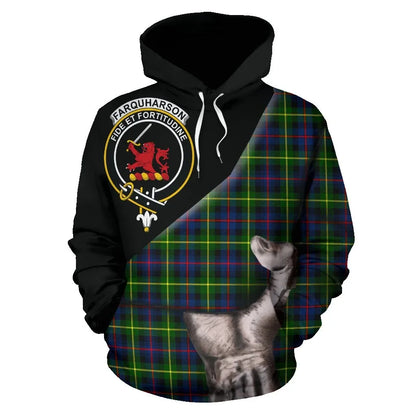 Printivon Farquharson Modern Tartan Clan Crest Hoodie Patronage