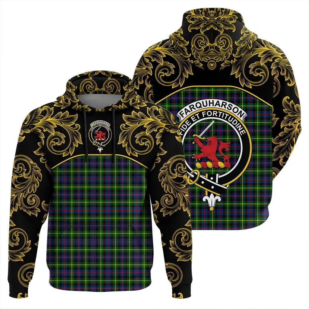 Printivon Farquharson Modern Tartan Clan Crest Hoodie Empire I