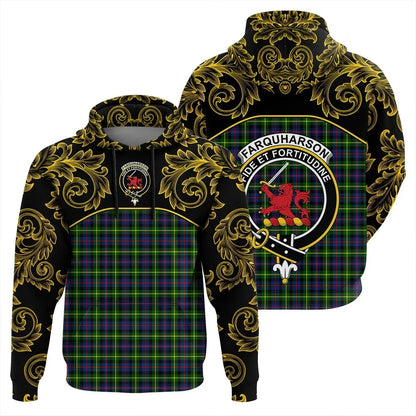 Printivon Farquharson Modern Tartan Clan Crest Hoodie Empire I