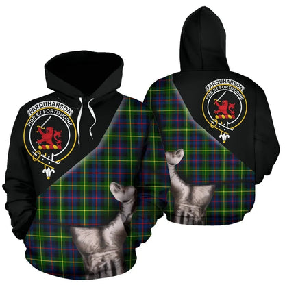 Printivon Farquharson Modern Tartan Clan Crest Hoodie Patronage