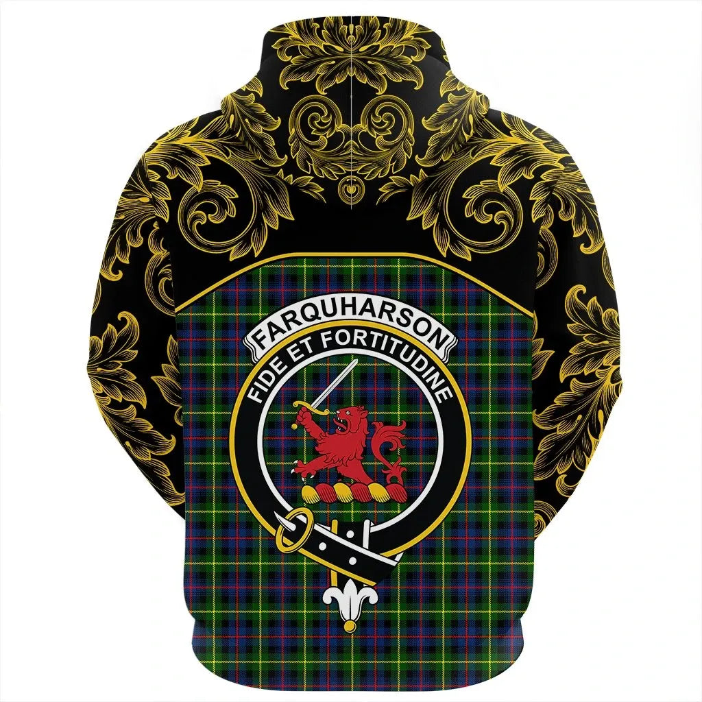 Printivon Farquharson Modern Tartan Clan Crest Zip Hoodie Empire I