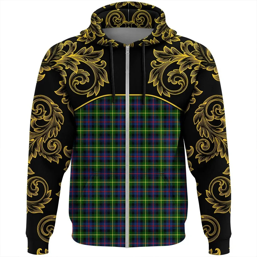 Printivon Farquharson Modern Tartan Clan Crest Zip Hoodie Empire I