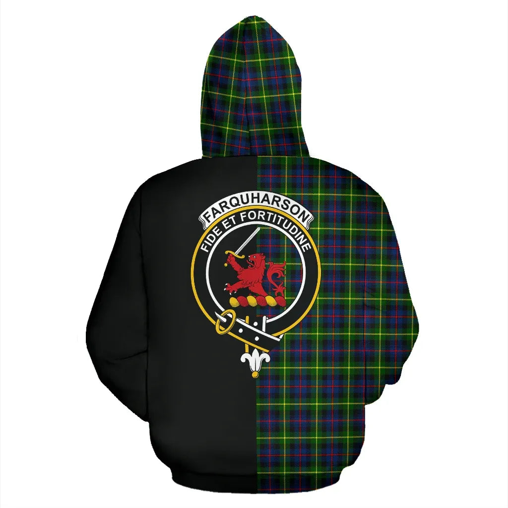 Printivon Farquharson Modern Tartan Hoodie Half Of Me