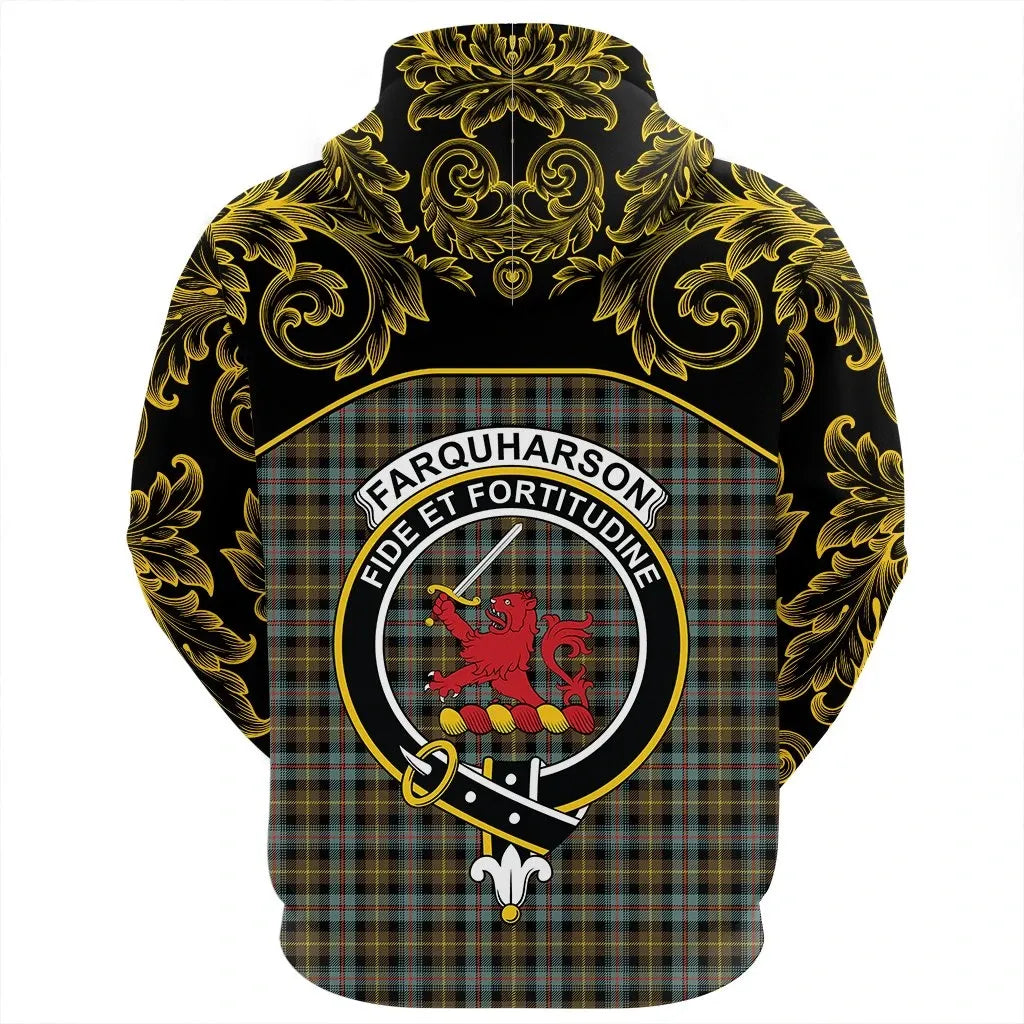 Printivon Farquharson Weathered Tartan Clan Crest Hoodie Empire I