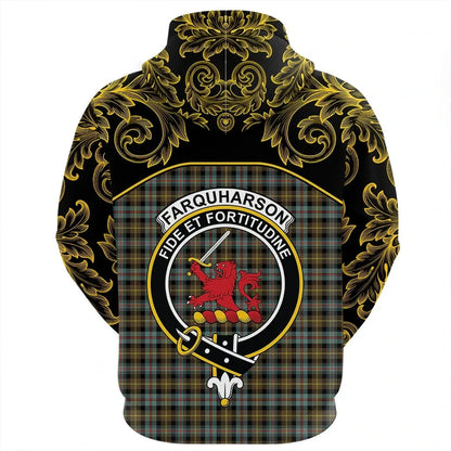 Printivon Farquharson Weathered Tartan Clan Crest Hoodie Empire I