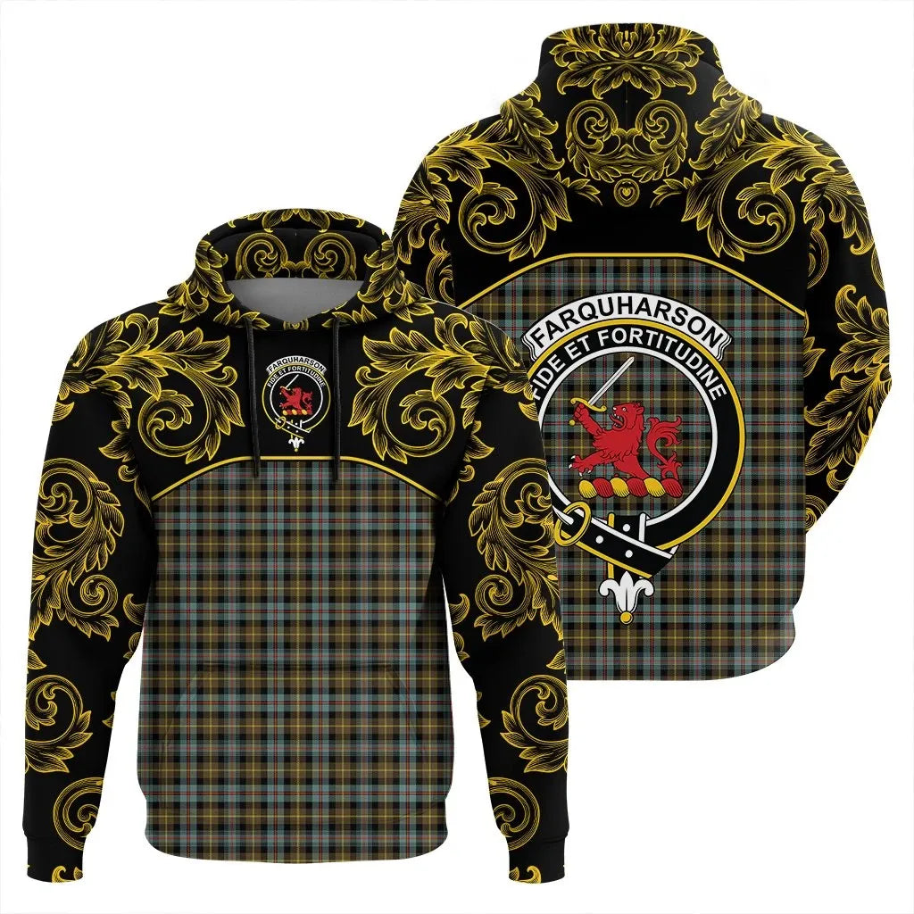 Printivon Farquharson Weathered Tartan Clan Crest Hoodie Empire I