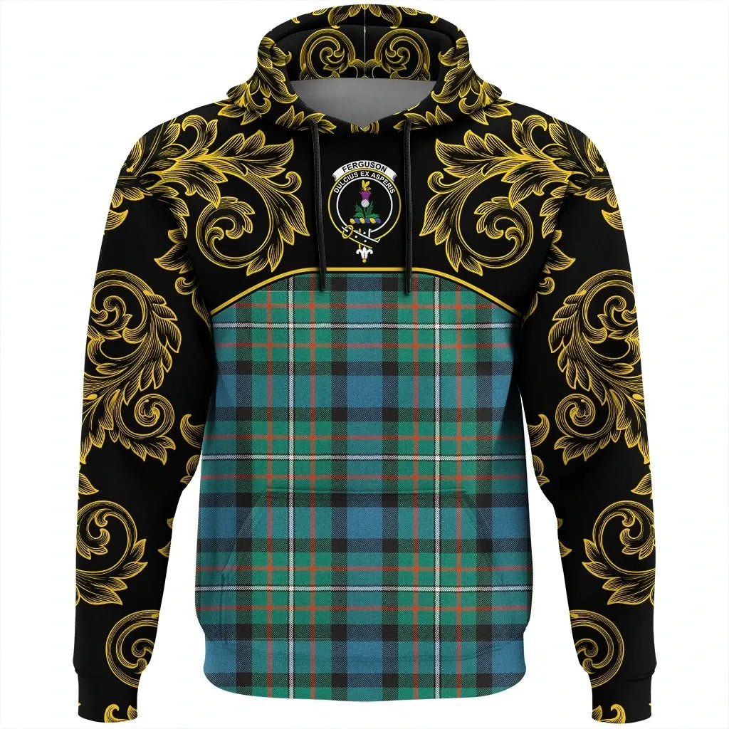 Printivon Ferguson Ancient Tartan Clan Crest Hoodie Empire I