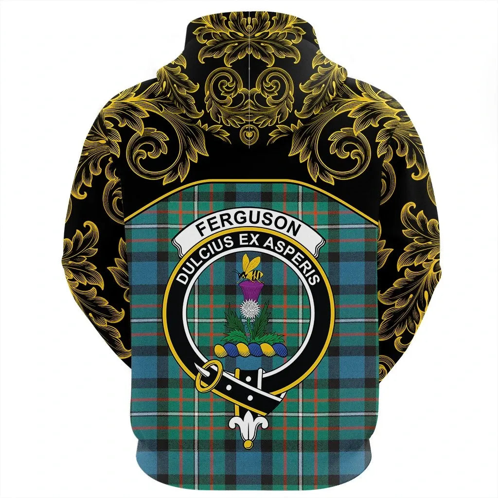 Printivon Ferguson Ancient Tartan Clan Crest Hoodie Empire I