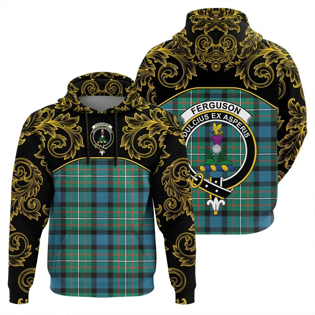 Printivon Ferguson Ancient Tartan Clan Crest Hoodie Empire I