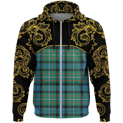 Printivon Ferguson Ancient Tartan Clan Crest Zip Hoodie Empire I