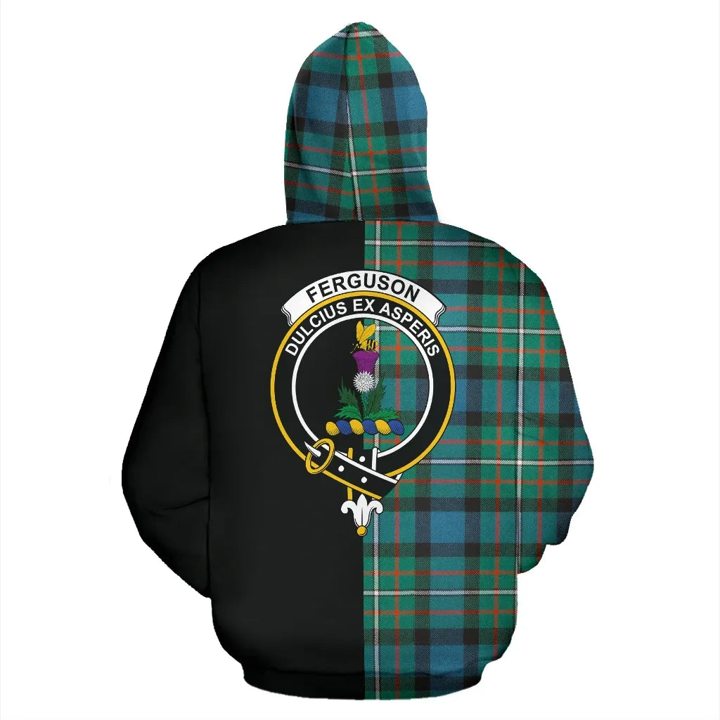 Printivon Ferguson Ancient Tartan Hoodie Half Of Me