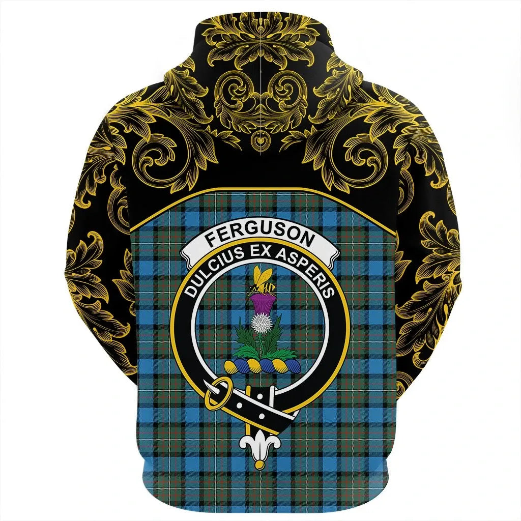 Printivon Fergusson Ancient Tartan Clan Crest Hoodie Empire I