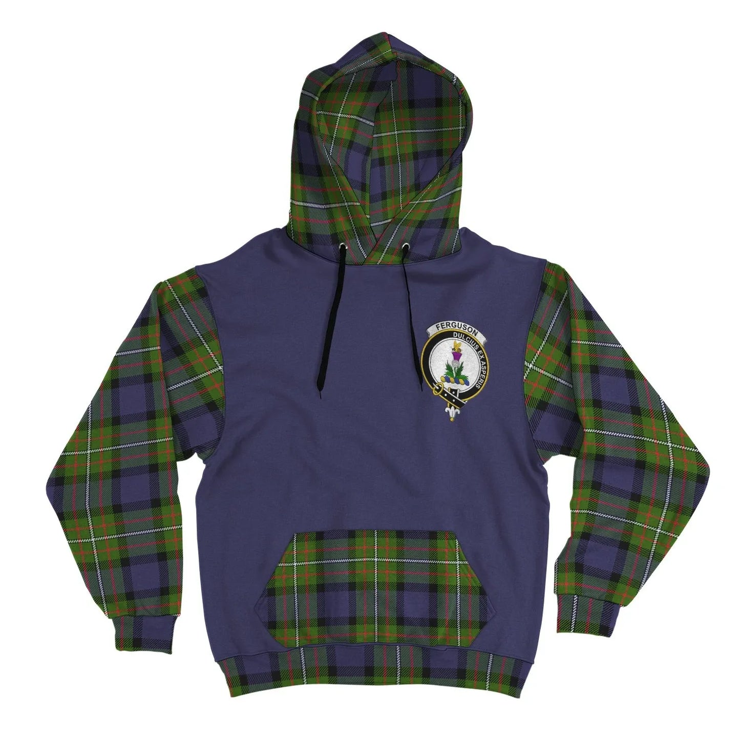 Printivon Fergusson Clans Tartan All Over Hoodie Sleeve Color