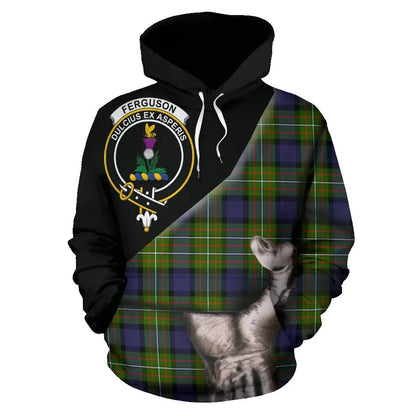 Printivon Fergusson Modern Tartan Clan Crest Hoodie Patronage