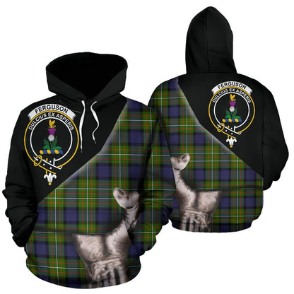 Printivon Fergusson Modern Tartan Clan Crest Hoodie Patronage