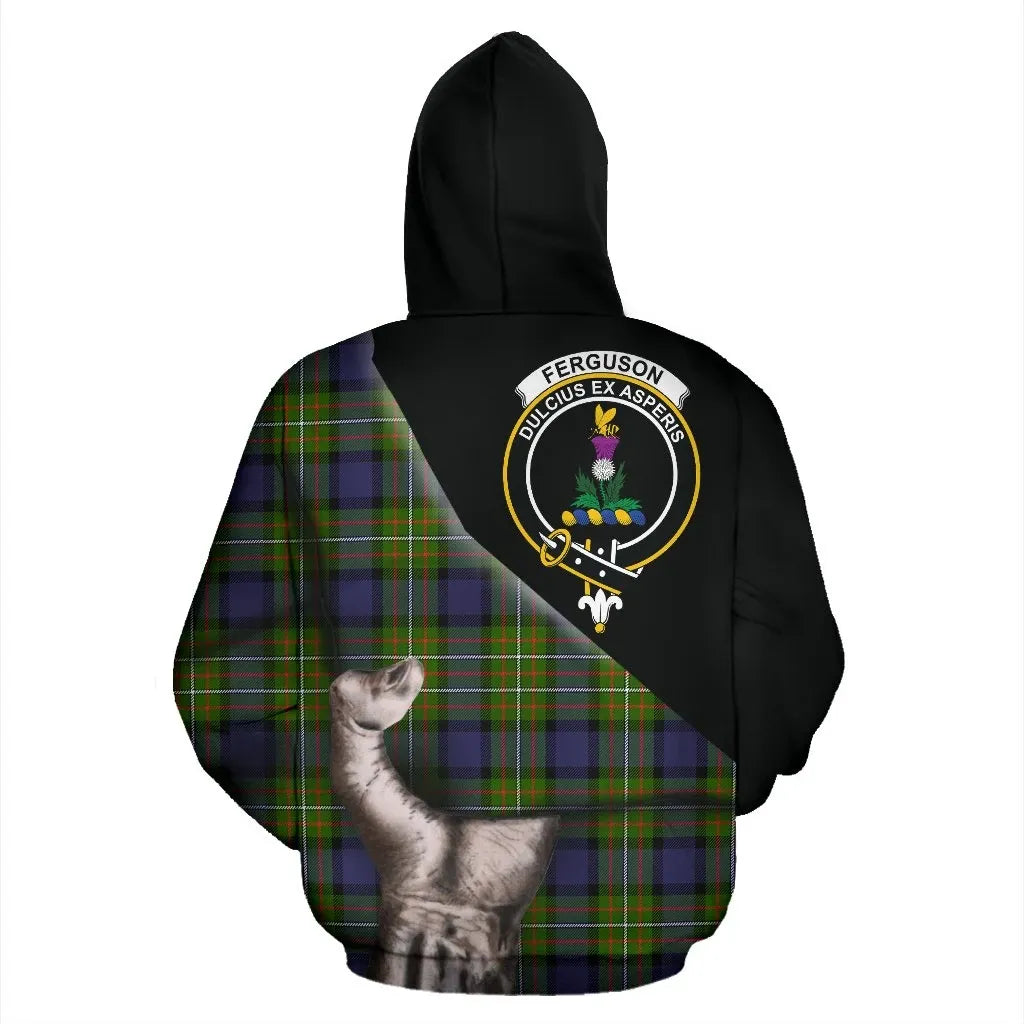 Printivon Fergusson Modern Tartan Clan Crest Hoodie Patronage