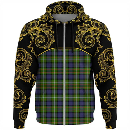 Printivon Fergusson Modern Tartan Clan Crest Zip Hoodie Empire I