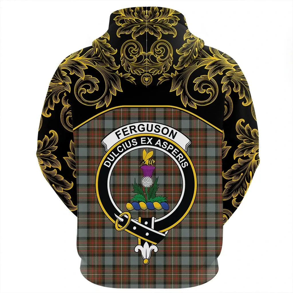 Printivon Fergusson Weathered Tartan Clan Crest Zip Hoodie Empire I