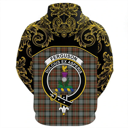 Printivon Fergusson Weathered Tartan Clan Crest Zip Hoodie Empire I